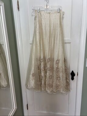 Jeweled sequined custom made maxi skirt